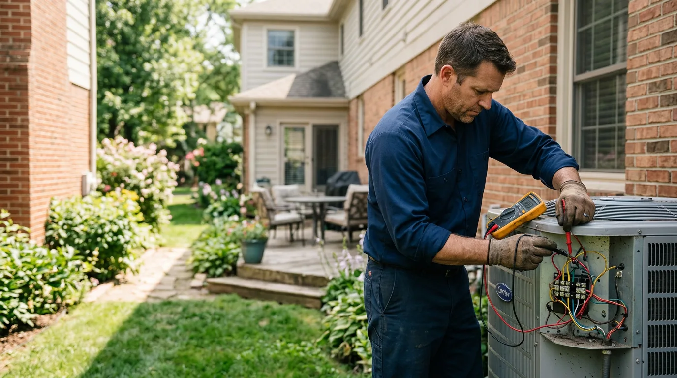 HVAC technician working near Ashley, OH